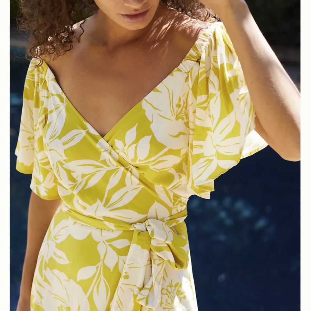 Anthropologie L Space Tropical Wrap Cover-Up Dress - Picture 2 of 6